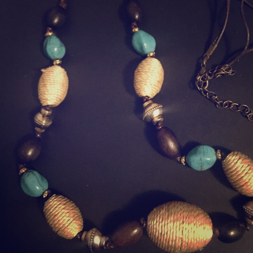 Teal necklace